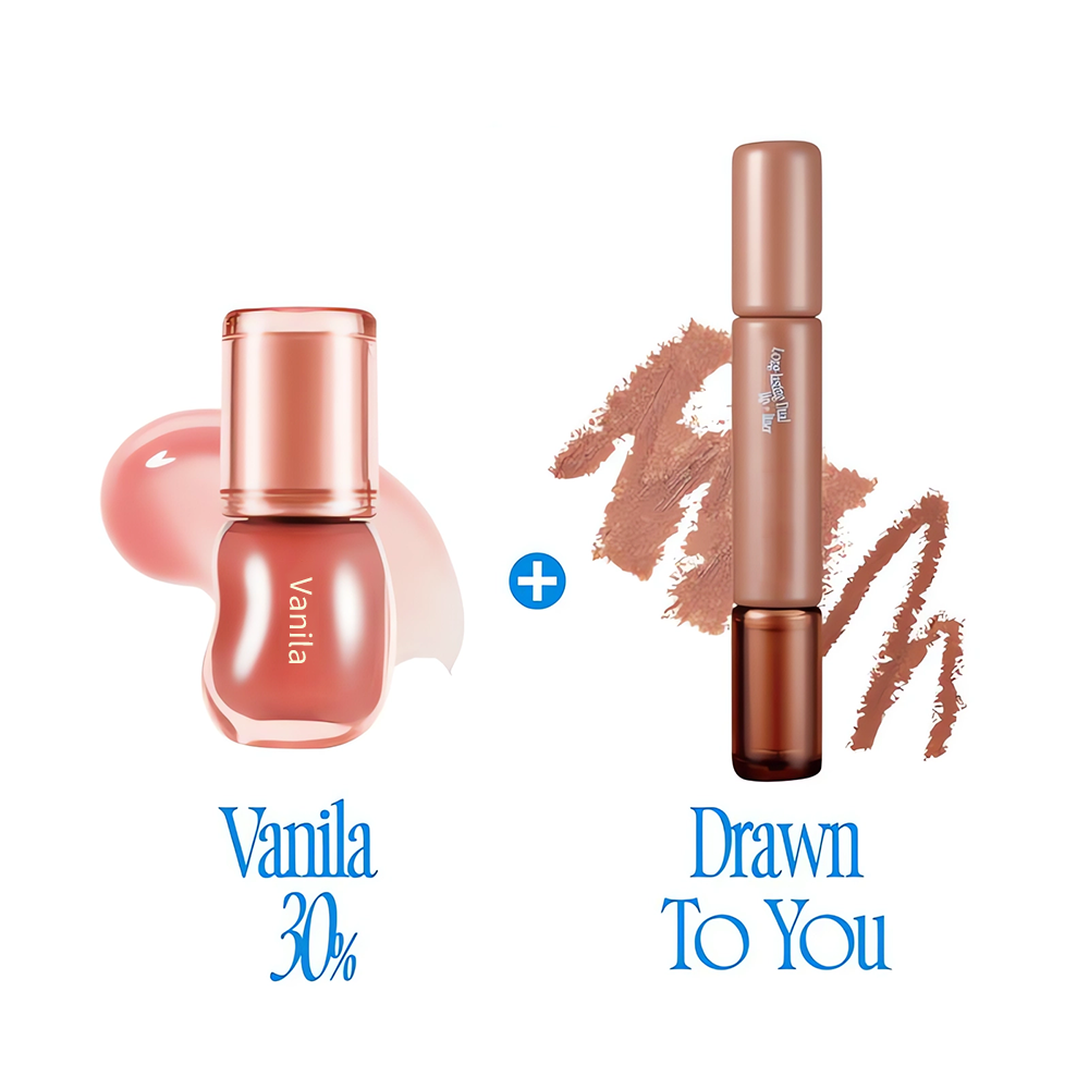 Easy Lazy Lip Combo~3D Voluming Gloss+Dual Coloring Stick Lip+Liner