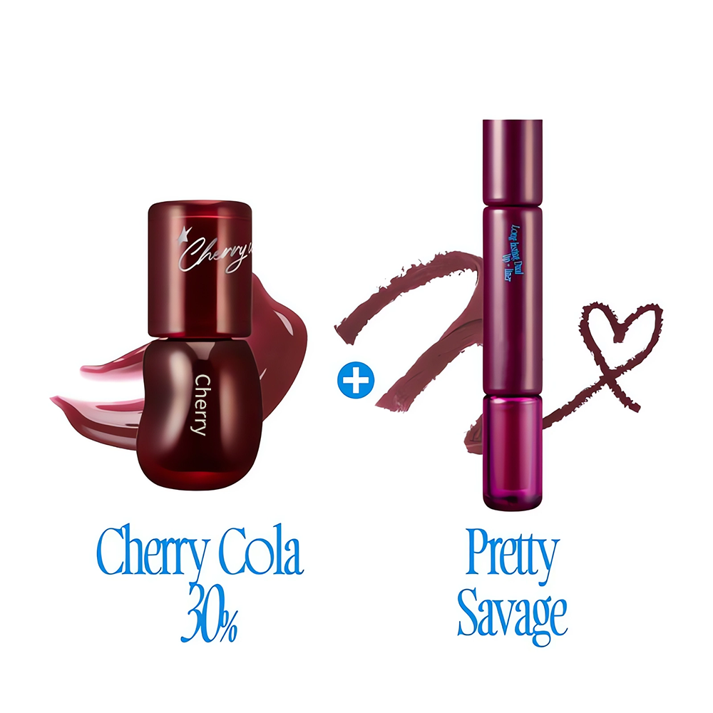 Easy Lazy Lip Combo~3D Voluming Gloss+Dual Coloring Stick Lip+Liner