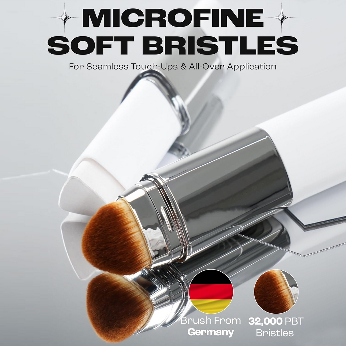 Color-Matching Cream Foundation Stick with Built-In Brush